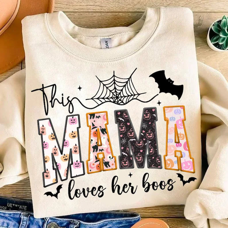 This Mama Loves Her Boos Custom Crew