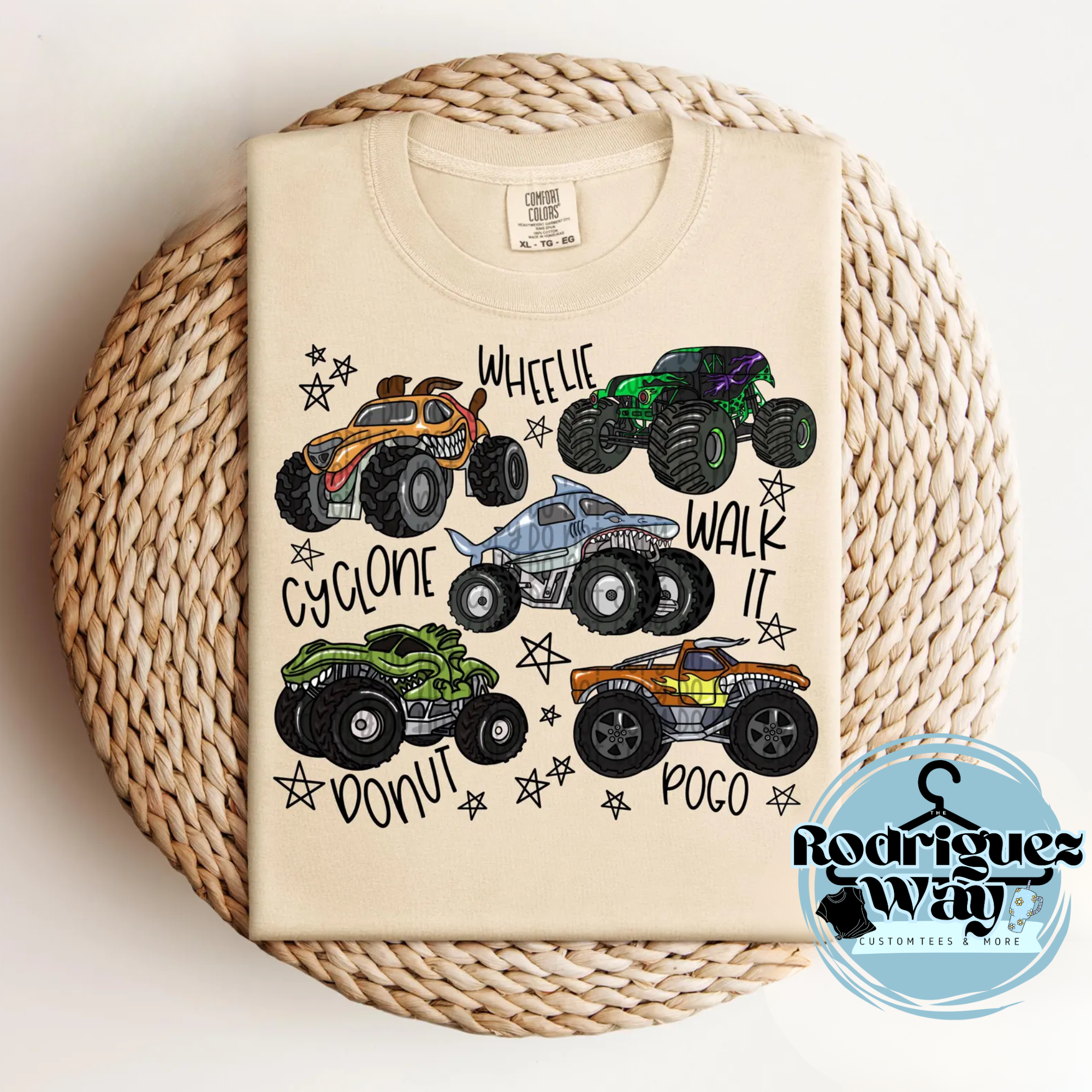 Monster Truck Tricks Tee – Adult & Kids