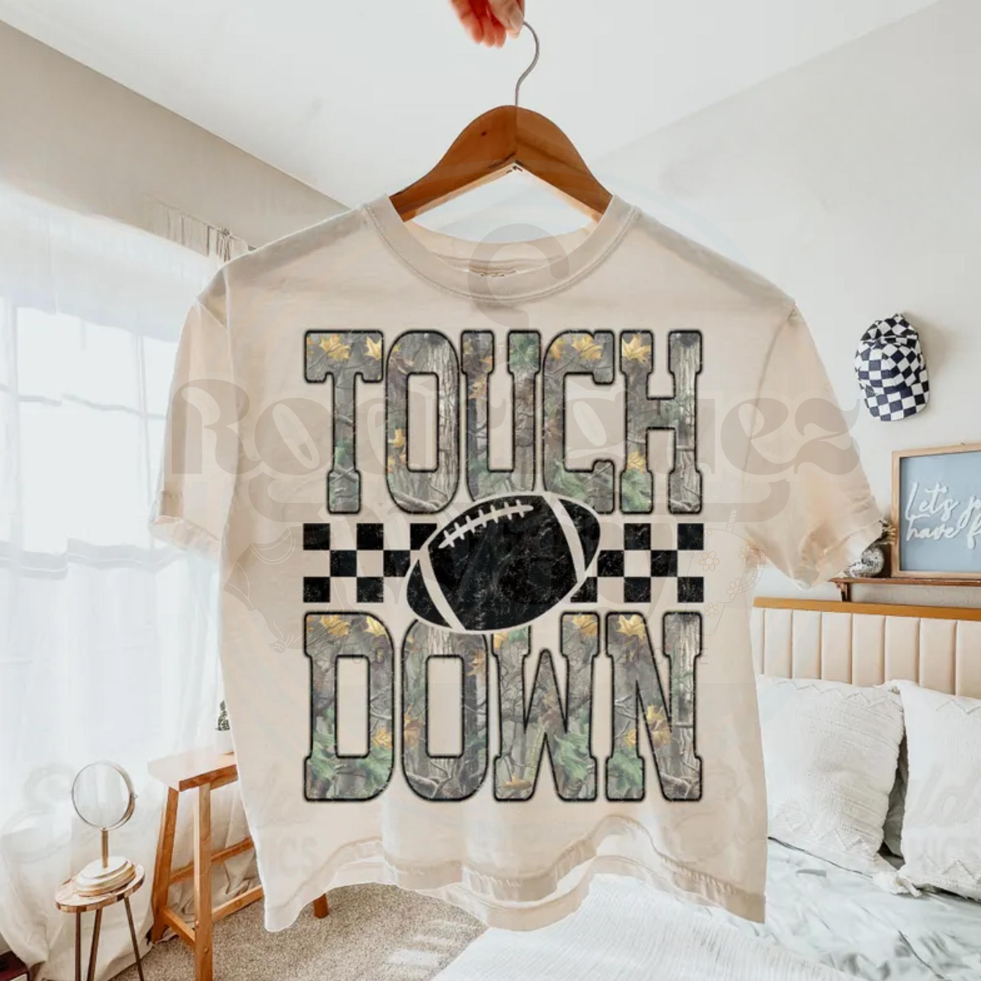Touchdown Camo Comfort Colors Crop Tee