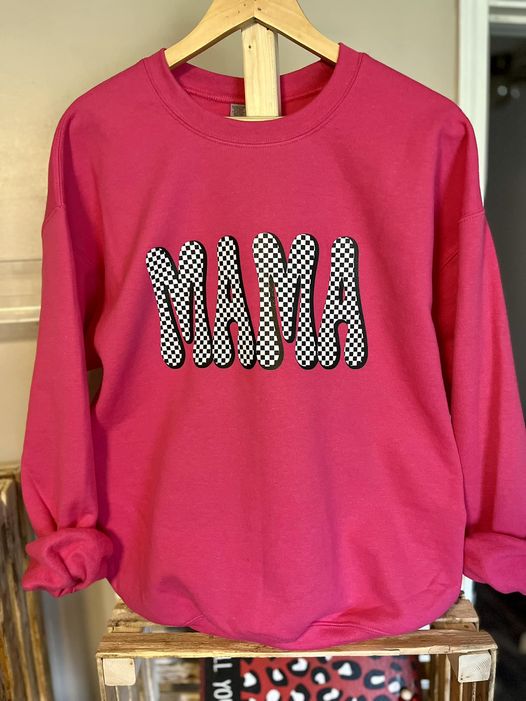 Mama Checkered Crewneck