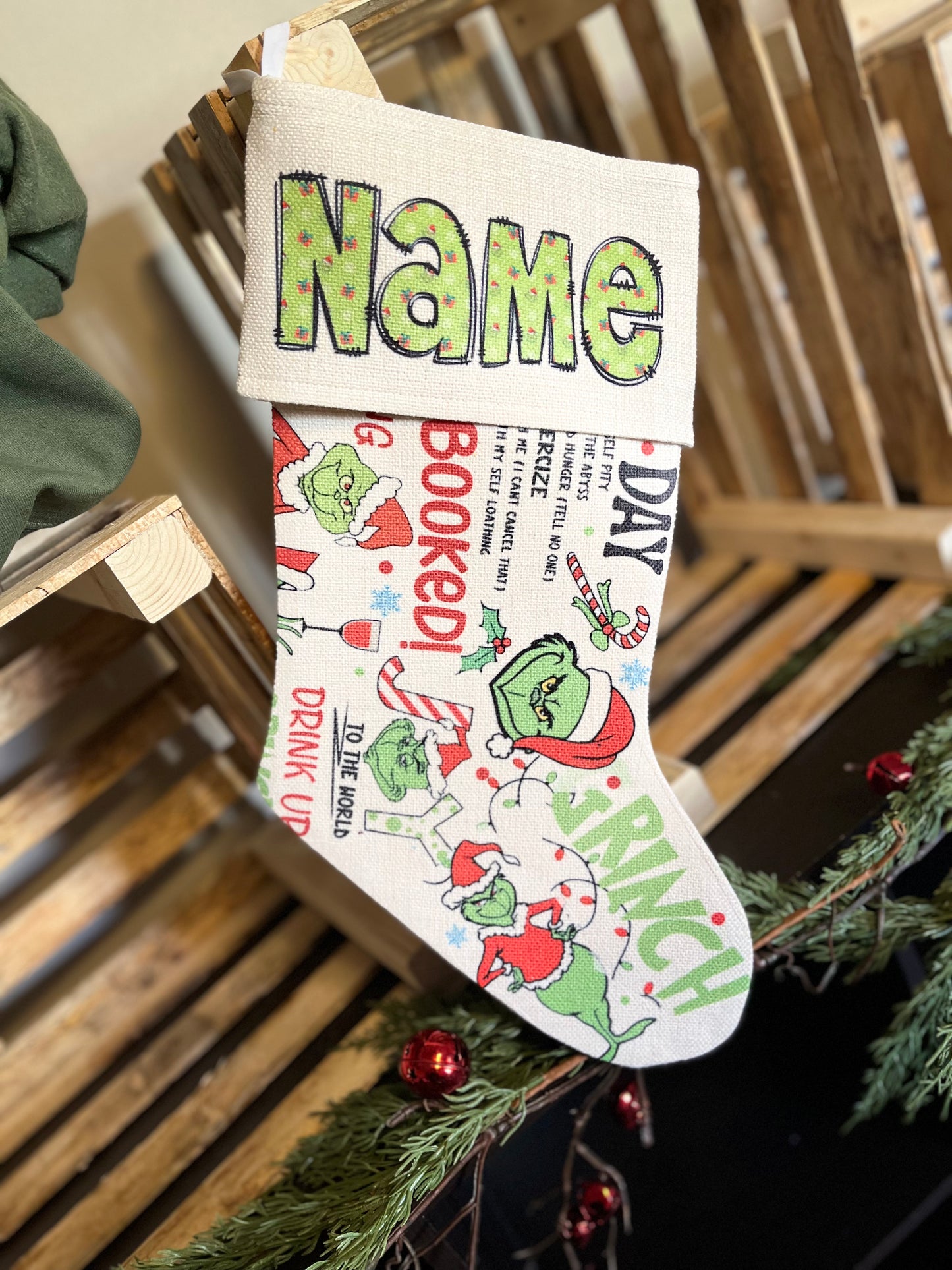 Personalized Grinch Stocking