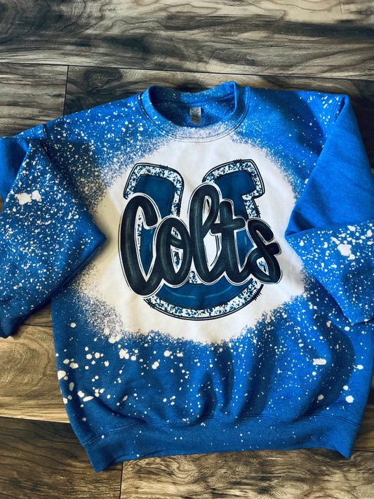 Colts Bleached Graphic Crewneck