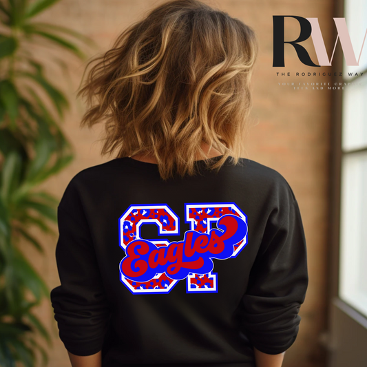 SP Eagles front and back designed crewneck