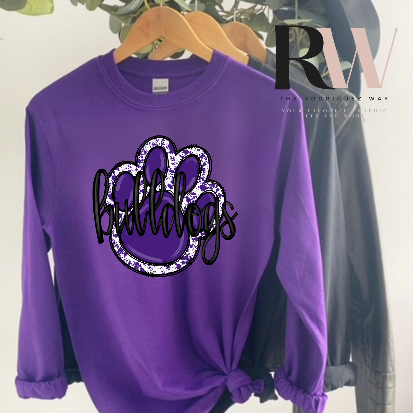 Bulldog Paw Print Long Sleeve