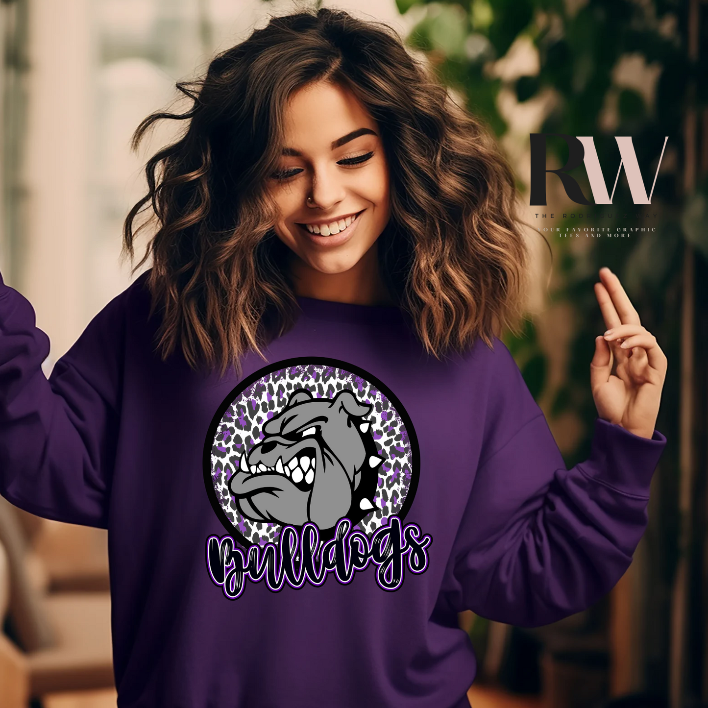 Bulldog Cheetah Crewneck