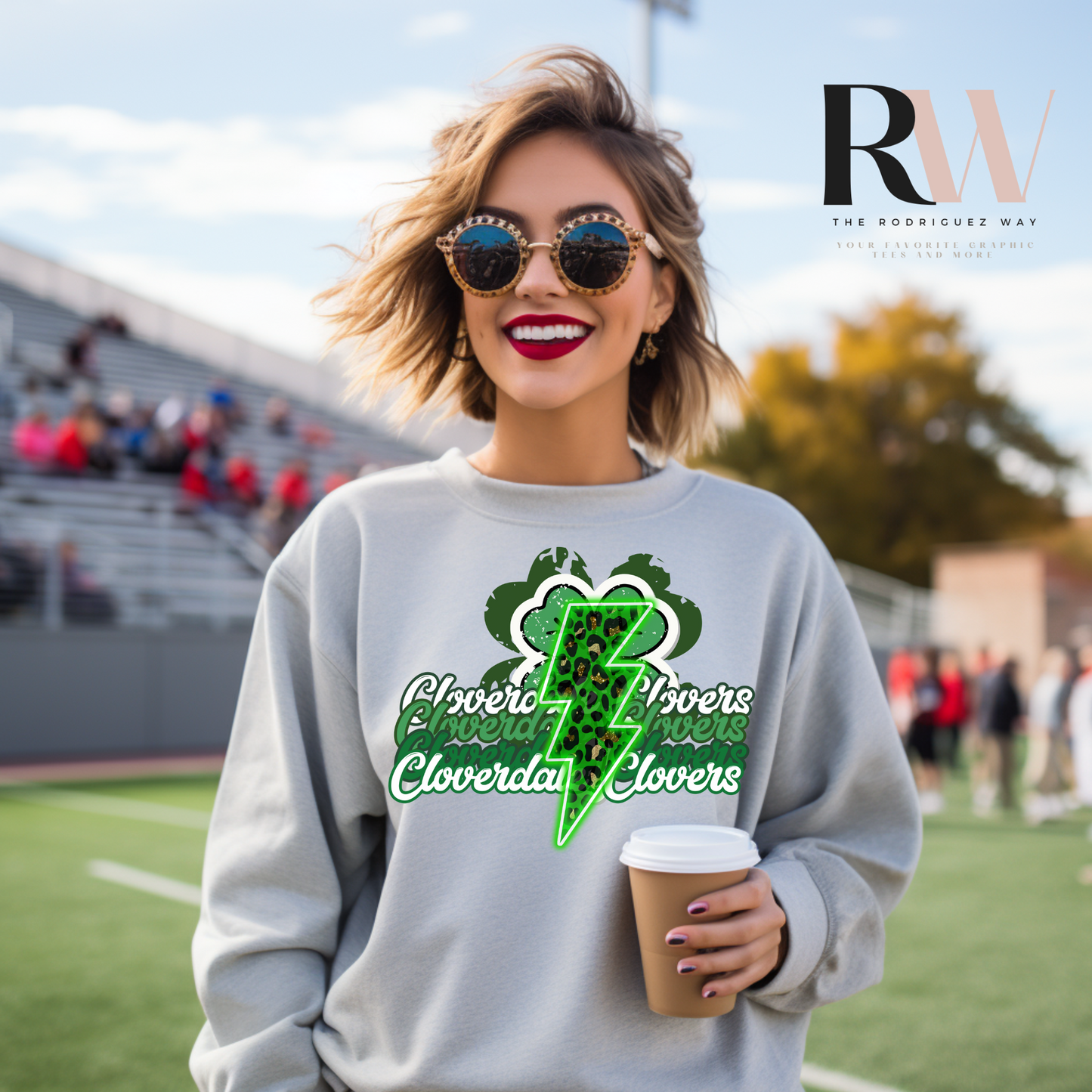 Cloverdale Clovers Lightning Bolt Crewneck