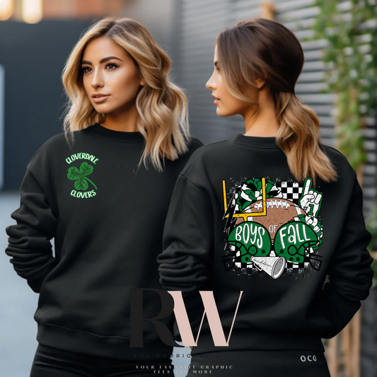 CLOVERDALE CLOVERS front and back crewneck