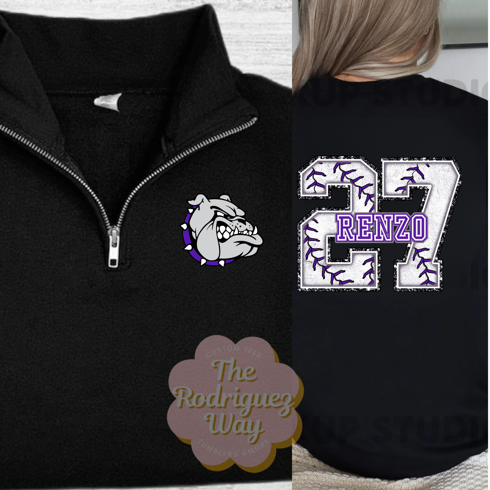 Custom Baseball Quarter Zip Up