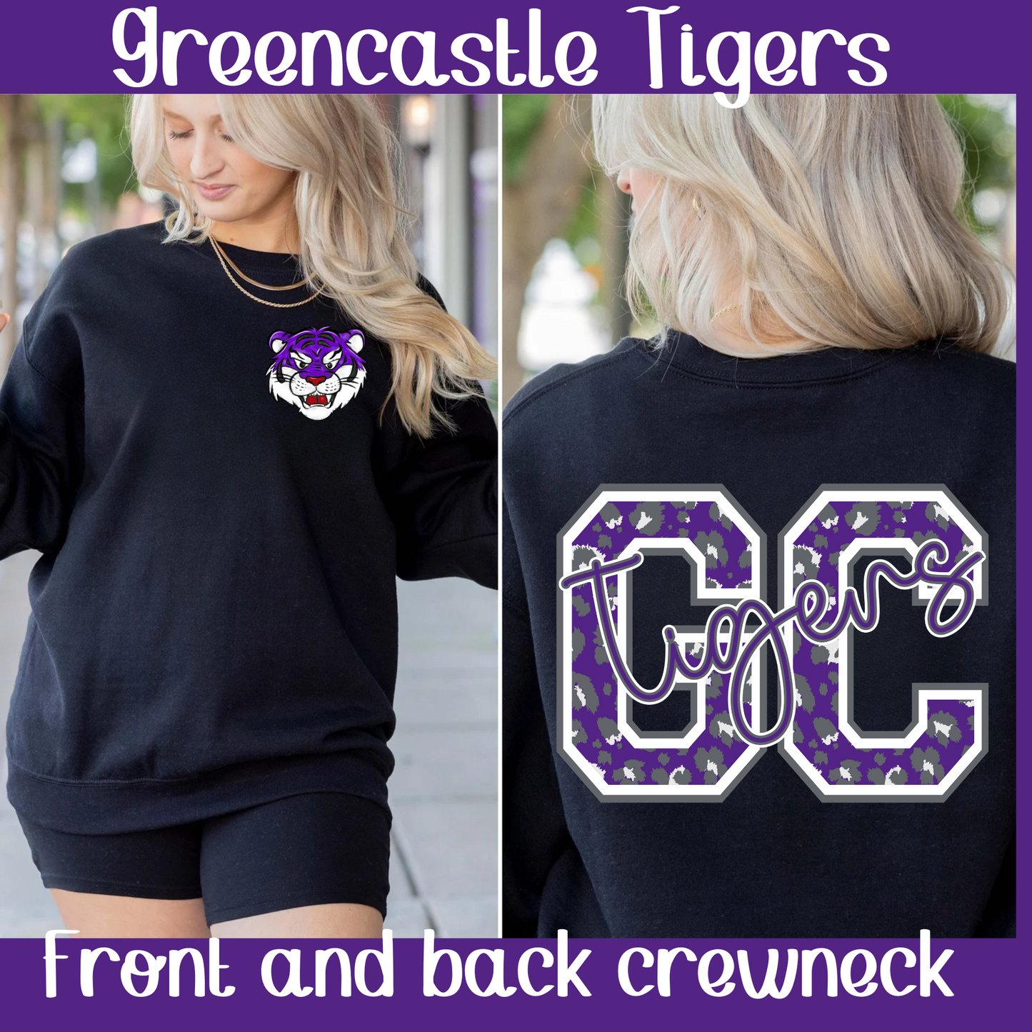 Greencastle front and back Crewneck or Long Sleeve