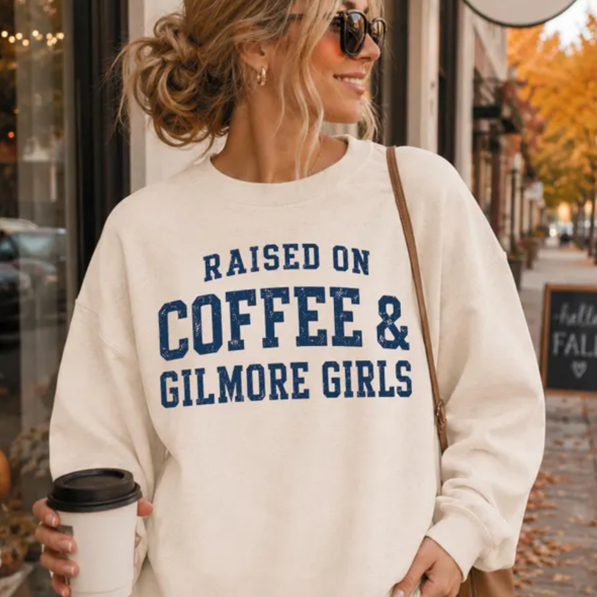 Raised On Coffee + Gilmore Girls Crewneck
