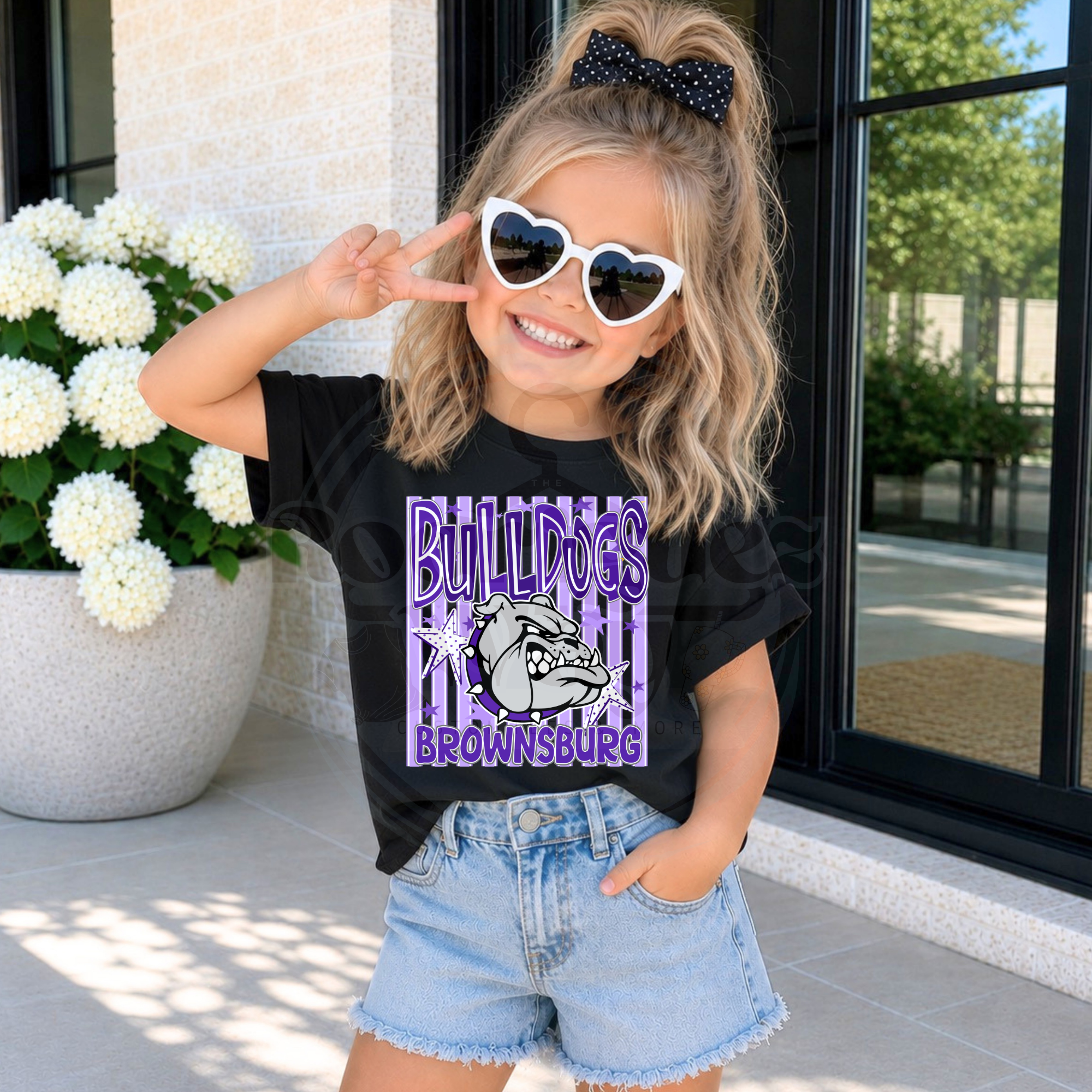 Brownsburg Bulldogs Retro Spirit Tee or Crewneck