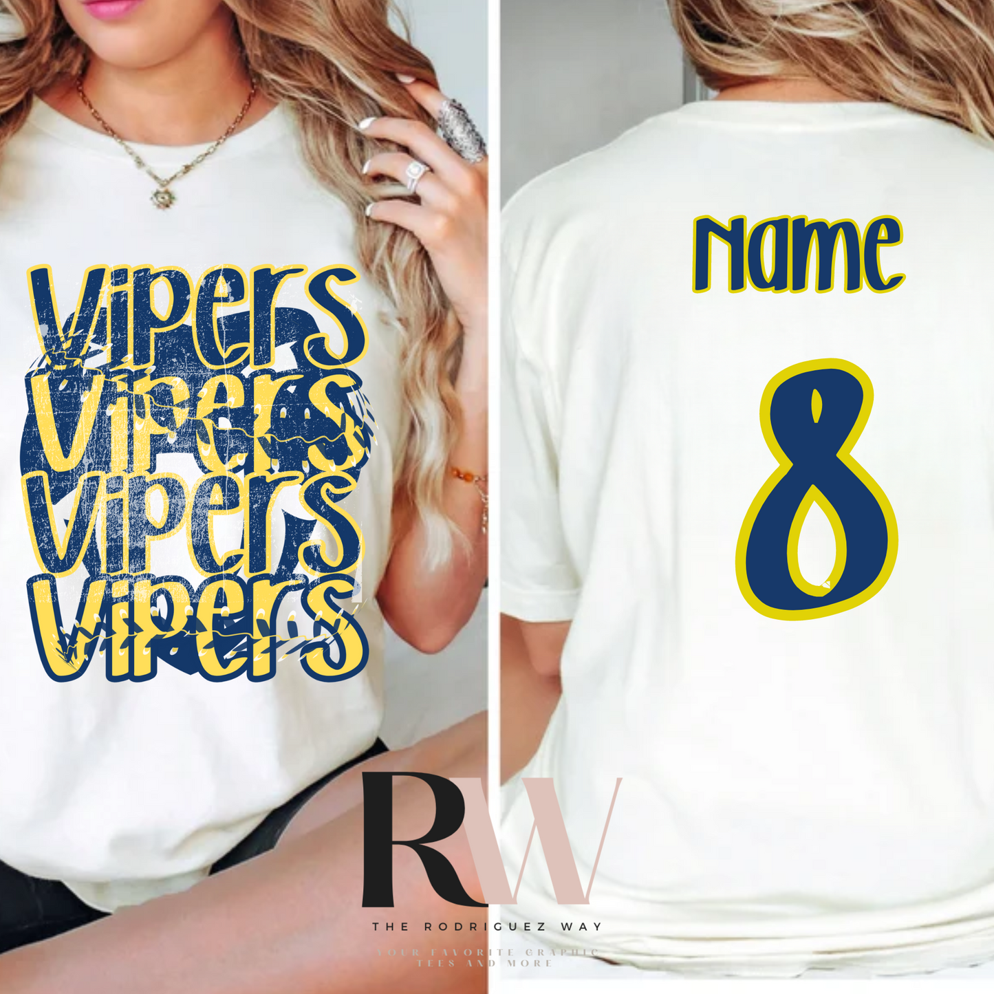 VIpers  Custom Shirt with Name and Number Option