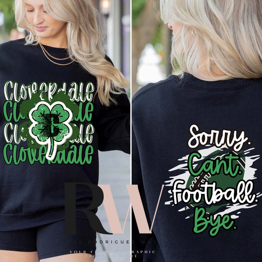 Cloverdale Clovers  Front and back Crewneck