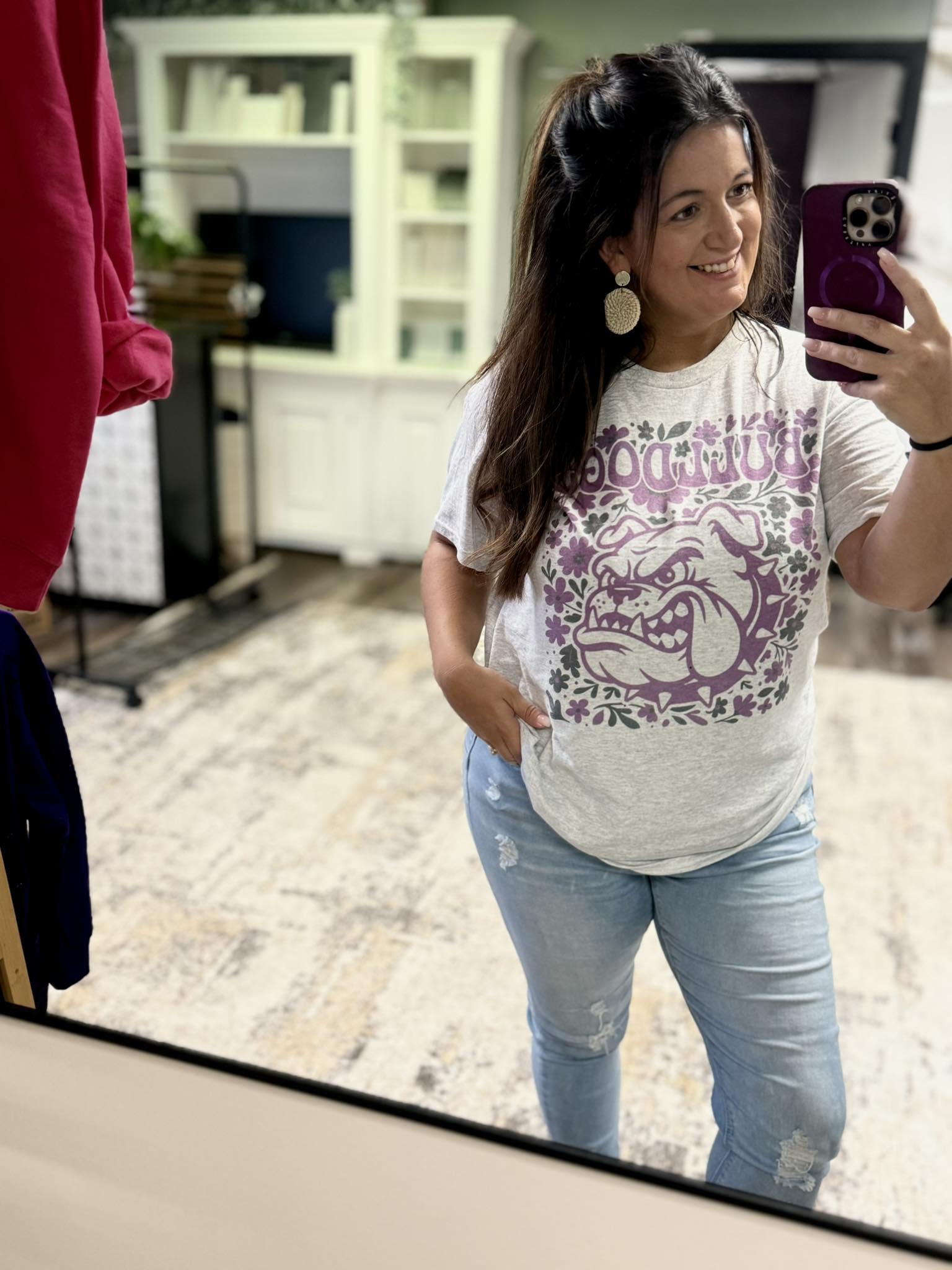 Bulldog floral tee