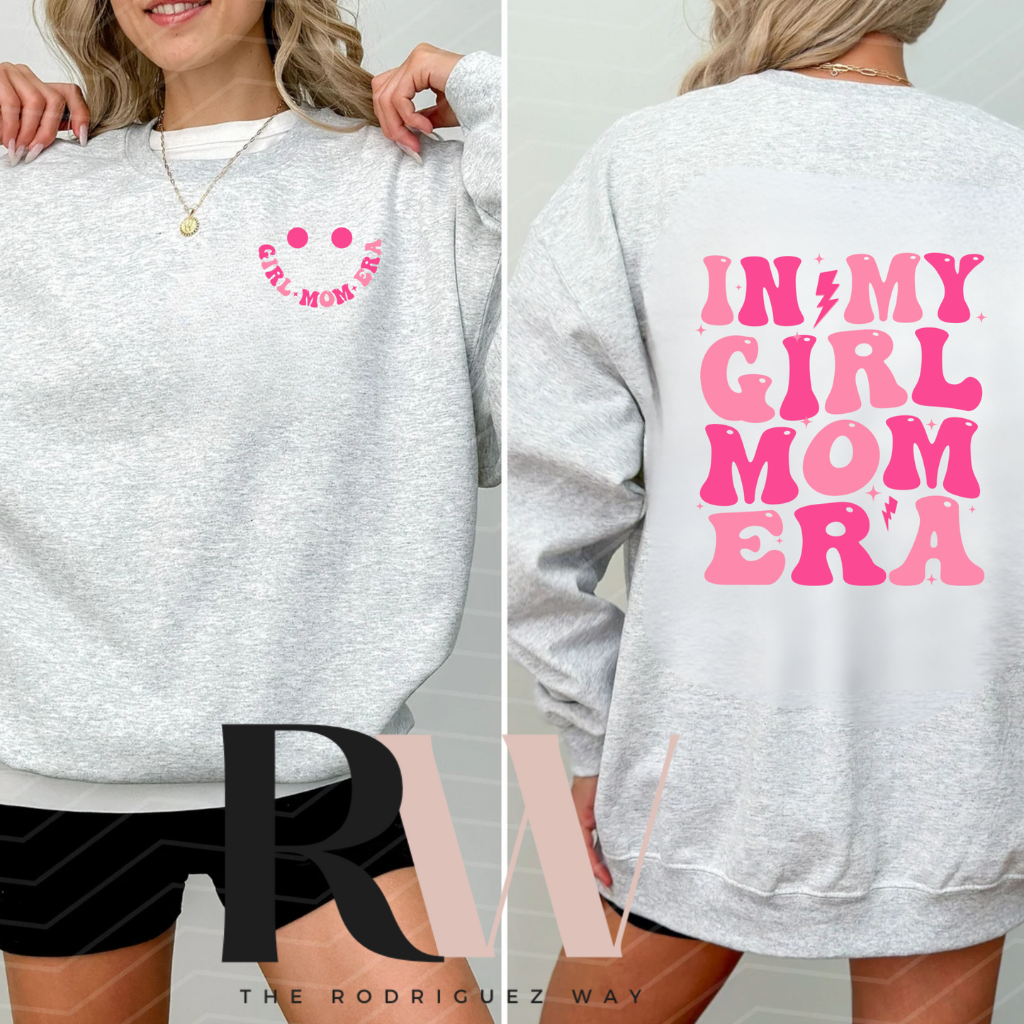 in my girl mom era front and back crewneck